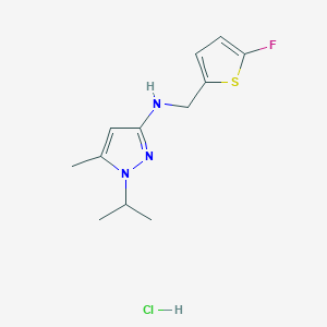 molecular formula C12H17ClFN3S B12215234 N-[(5-fluoro-2-thienyl)methyl]-1-isopropyl-5-methyl-1H-pyrazol-3-amine 