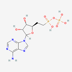molecular formula C11H17N5O9P2 B1221524 9-{5,6-Dideoxy-6-[hydroxy(phosphonooxy)phosphoryl]hexofuranosyl}-9H-purin-6-amine 