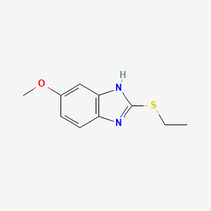 molecular formula C10H12N2OS B1221526 2-(Ethylsulfanyl)-6-methoxy-1h-benzimidazole CAS No. 97148-48-6