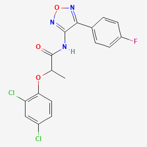 molecular formula C17H12Cl2FN3O3 B12215271 2-(2,4-dichlorophenoxy)-N-[4-(4-fluorophenyl)-1,2,5-oxadiazol-3-yl]propanamide 