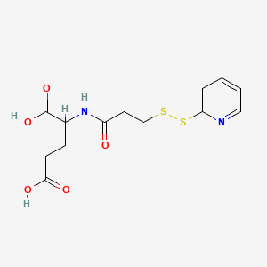 molecular formula C13H16N2O5S2 B1221528 n-[3-(Pyridin-2-yldisulfanyl)propanoyl]glutamic acid CAS No. 98167-04-5