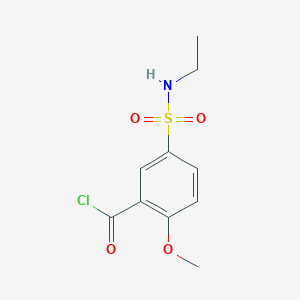 molecular formula C10H12ClNO4S B12215441 Benzoyl chloride, 5-[(ethylamino)sulfonyl]-2-methoxy- CAS No. 1410792-95-8