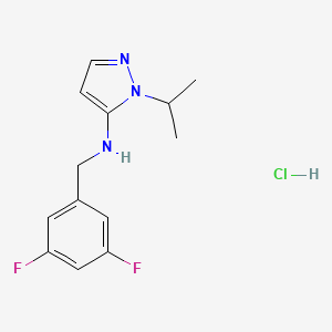 molecular formula C13H16ClF2N3 B12215499 N-(3,5-difluorobenzyl)-1-isopropyl-1H-pyrazol-5-amine 