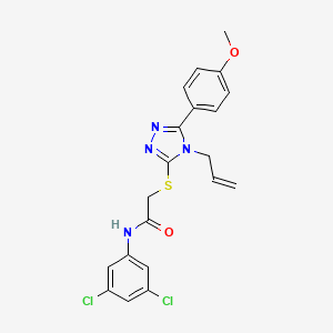 molecular formula C20H18Cl2N4O2S B12215536 N-(3,5-dichlorophenyl)-2-{[5-(4-methoxyphenyl)-4-(prop-2-en-1-yl)-4H-1,2,4-triazol-3-yl]sulfanyl}acetamide 