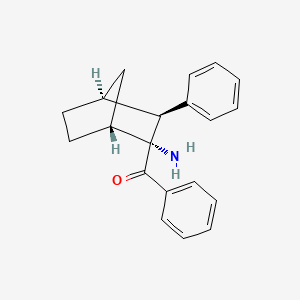 molecular formula C20H21NO B1221559 (2-Amino-3-phenyl-bicyclo[2.2.1]hept-2-YL)-phenyl-methanone 