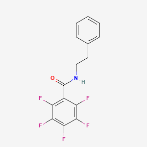 molecular formula C15H10F5NO B1221563 2,3,4,5,6-Pentafluoro-N-(2-phenylethyl)benzamide CAS No. 38842-14-7