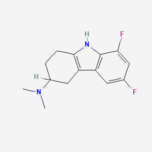molecular formula C14H16F2N2 B1221565 Flucindole CAS No. 40594-09-0