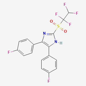 molecular formula C17H10F6N2O2S B1221566 Tiflamizole CAS No. 62894-89-7