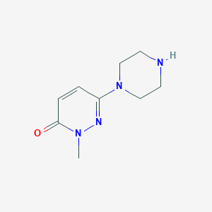 molecular formula C9H14N4O B12215661 2-methyl-6-piperazin-1-yl-2H-pyridazin-3-one 