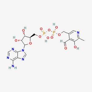 molecular formula C18H22N6O12P2 B1221575 Pyridoxal 5'-diphospho-5'-adenosine CAS No. 4500-99-6