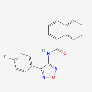 molecular formula C19H12FN3O2 B12215755 N-[4-(4-fluorophenyl)-1,2,5-oxadiazol-3-yl]naphthalene-1-carboxamide 