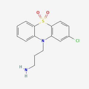 molecular formula C15H15ClN2O2S B1221582 2-Chloro-10H-phenothiazine-10-propanamine 5,5-dioxide CAS No. 67291-47-8