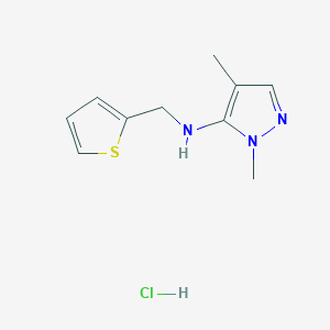 molecular formula C10H14ClN3S B12215842 1,4-dimethyl-N-(2-thienylmethyl)-1H-pyrazol-5-amine 