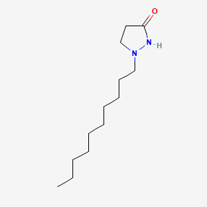 molecular formula C13H26N2O B1221585 1-(n-Decyl)-3-pyrazolidinone CAS No. 80168-39-4