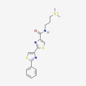 molecular formula C18H20N3OS3+ B1221586 3-[(2'-Phenyl-2,4'-bithiazole-4-yl)carbonylamino]propyldimethylsulfonium 