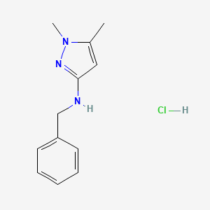 molecular formula C12H16ClN3 B12215891 N-benzyl-1,5-dimethylpyrazol-3-amine;hydrochloride 