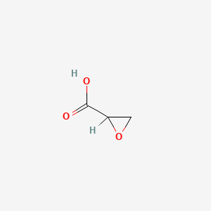 molecular formula C3H4O3 B1221590 Oxirane-2-carboxylic acid CAS No. 503-11-7