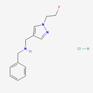 molecular formula C13H17ClFN3 B12215981 benzyl{[1-(2-fluoroethyl)-1H-pyrazol-4-yl]methyl}amine 