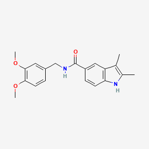molecular formula C20H22N2O3 B12215985 N-(3,4-dimethoxybenzyl)-2,3-dimethyl-1H-indole-5-carboxamide 