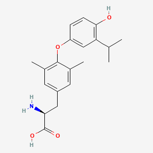 molecular formula C20H25NO4 B1221599 3,5-Dimethyl-3'-isopropyl-L-thyronine CAS No. 26384-44-1