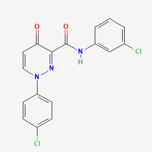 molecular formula C17H11Cl2N3O2 B12215998 N-(3-chlorophenyl)-1-(4-chlorophenyl)-4-oxo-1,4-dihydropyridazine-3-carboxamide 