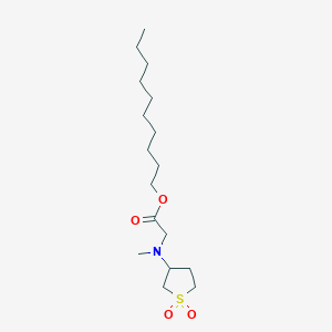 molecular formula C17H33NO4S B12216043 Decyl 2-[(1,1-dioxothiolan-3-yl)methylamino]acetate 