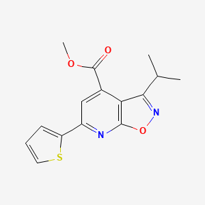 molecular formula C15H14N2O3S B12216051 Methyl 3-(methylethyl)-6-(2-thienyl)isoxazolo[5,4-b]pyridine-4-carboxylate 