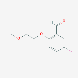 molecular formula C10H11FO3 B12216063 5-Fluoro-2-(2-methoxyethoxy)benzaldehyde 