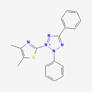 molecular formula C18H16N5S+ B1221607 噻唑蓝阳离子 CAS No. 13146-93-5