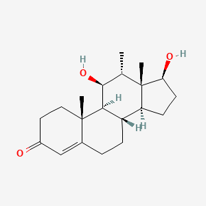 molecular formula C20H30O3 B1221609 11beta-Hydroxy-12alpha-methyltestosterone CAS No. 284021-31-4