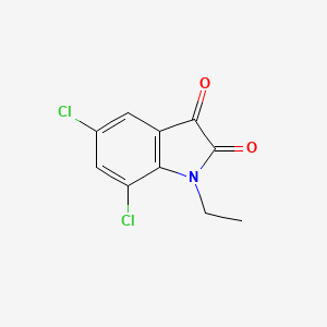 molecular formula C10H7Cl2NO2 B12216093 5,7-dichloro-1-ethyl-1H-indole-2,3-dione CAS No. 937685-46-6