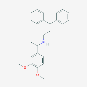 molecular formula C25H29NO2 B1221612 N-[1-(3,4-dimethoxyphenyl)ethyl]-3,3-diphenylpropan-1-amine CAS No. 132324-32-4