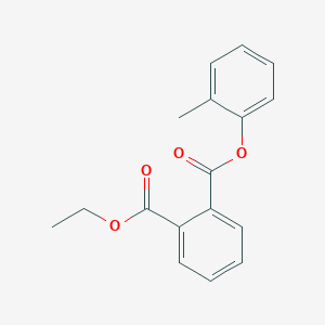 molecular formula C17H16O4 B1221617 Phthalic acid, ethyl 2-methylphenyl ester CAS No. 81705-01-3