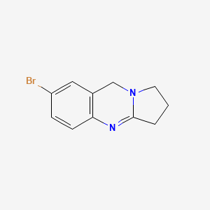 molecular formula C11H11BrN2 B1221621 7-Bromo-1,2,3,9-tetrahydropyrrolo[2,1-b]quinazoline CAS No. 61938-84-9