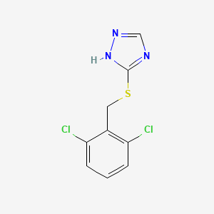 molecular formula C9H7Cl2N3S B12216220 3-[(2,6-dichlorobenzyl)sulfanyl]-4H-1,2,4-triazole CAS No. 92179-45-8