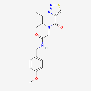 molecular formula C17H22N4O3S B1221624 N-butan-2-yl-N-[2-[(4-methoxyphenyl)methylamino]-2-oxoethyl]-4-thiadiazolecarboxamide 