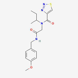 N-butan-2-yl-N-[2-[(4-methoxyphenyl)methylamino]-2-oxoethyl]-4-thiadiazolecarboxamide