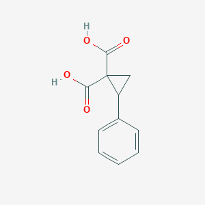 molecular formula C11H10O4 B12216259 2-phenylcyclopropane-1,1-dicarboxylic Acid 