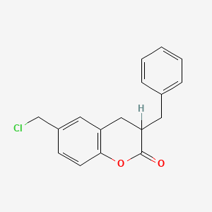 molecular formula C17H15ClO2 B1221628 3,4-Dihydro-3-benzyl-6-chloromethylcoumarin CAS No. 63212-59-9