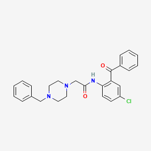 molecular formula C26H26ClN3O2 B12216286 N-(2-benzoyl-4-chlorophenyl)-2-(4-benzylpiperazin-1-yl)acetamide 