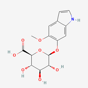 molecular formula C15H17NO8 B1221629 6-Hydroxy-5-methoxyindole glucuronide CAS No. 77463-72-0