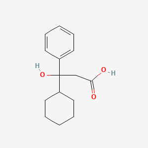 molecular formula C15H20O3 B1221630 3-Cyclohexyl-3-hydroxy-3-phenylpropanoic acid CAS No. 78620-93-6