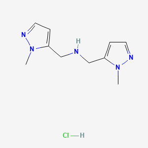 molecular formula C10H16ClN5 B12216351 bis[(1-methyl-1H-pyrazol-5-yl)methyl]amine 
