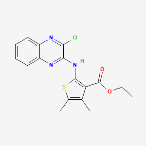molecular formula C17H16ClN3O2S B12216367 Ethyl 2-[(3-chloroquinoxalin-2-yl)amino]-4,5-dimethylthiophene-3-carboxylate 