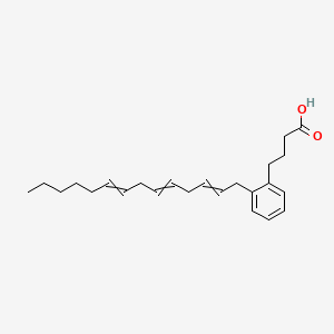 molecular formula C24H34O2 B1221637 4-(2-Tetradeca-2,5,8-trienylphenyl)butanoic acid 