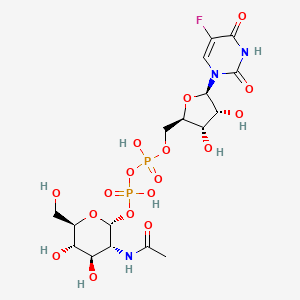 [(2R,3R,4R,5S,6R)-3-acetamido-4,5-dihydroxy-6-(hydroxymethyl)oxan-2-yl] [[(2R,3S,4R,5R)-5-(5-fluoro-2,4-dioxopyrimidin-1-yl)-3,4-dihydroxyoxolan-2-yl]methoxy-hydroxyphosphoryl] hydrogen phosphate
