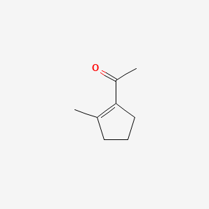 molecular formula C8H12O B1221640 Ethanone, 1-(2-methyl-1-cyclopenten-1-yl)- CAS No. 3168-90-9