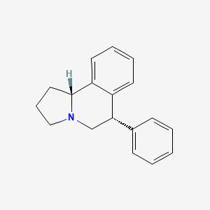 molecular formula C18H19N B1221643 1,2,3,4,6,10b-Hexahydro-6-phenylpyrrolo(2,1-a)isoquinoline CAS No. 87519-84-4