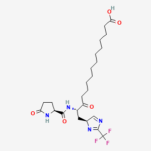 molecular formula C24H35F3N4O5 B1221645 N-Nbd-1,2-dilauroylphosphatidylethanolamine CAS No. 92558-19-5