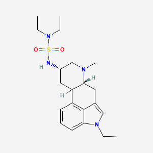 molecular formula C21H32N4O2S B1221646 N,N-Diethyl-N'-(1-ethyl-6-methylergolin-8-yl)sulfuric diamide 